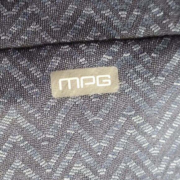 MPG Activewear Skirt M Navy Blue Print Stretch High Low Aline Pockets Athletic - Picture 11 of 15